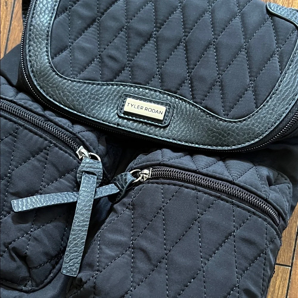 Tyler Rodan Black Quilted Backpack